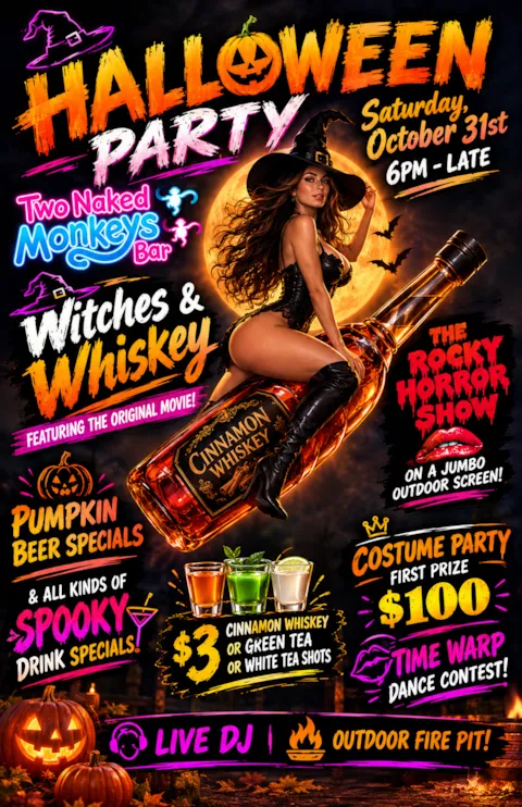 Saturday, Halloween Weekend at the Monkey Bar!